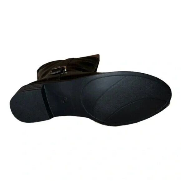 Karen Scott Deliee2 Wide-Calf Riding Boots Black/Cognac 7M New - Picture 6 of 7